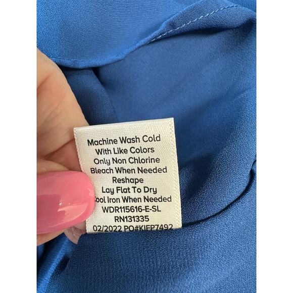 EVEREVE NWT Roan & Ryan Blue Willa Floral Maxi Dress S - Picture 10 of 11